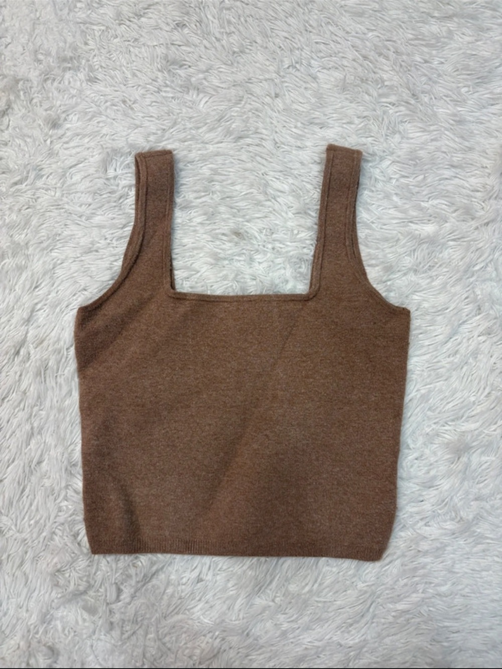 Abercrombie Brown Knit Square-Neck Tank Top